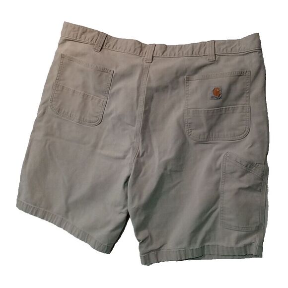 Carhartt Shorts Mens 46 Khaki Carpenter Workwear Relaxed Fit - Picture 3 of 4